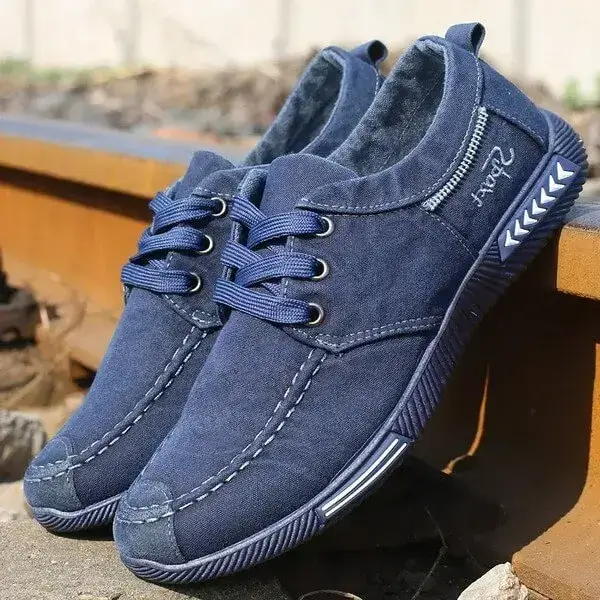 Men Casual Breathable Low Top Canvas Shoes | Lightweight & Comfortable